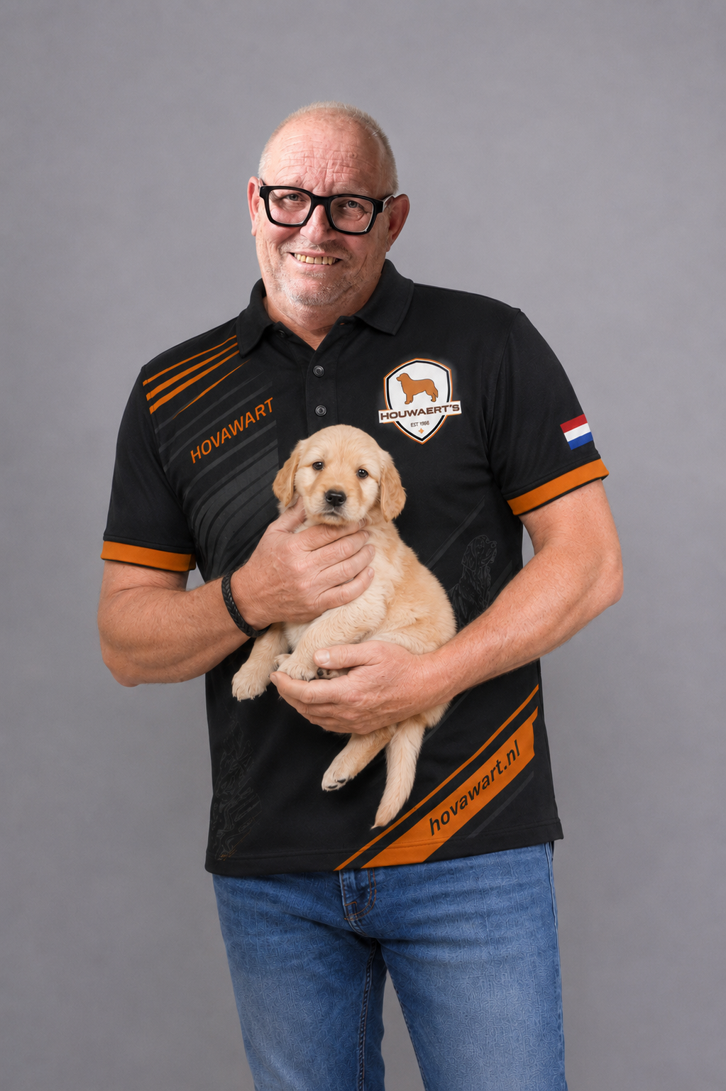 Kees met pup